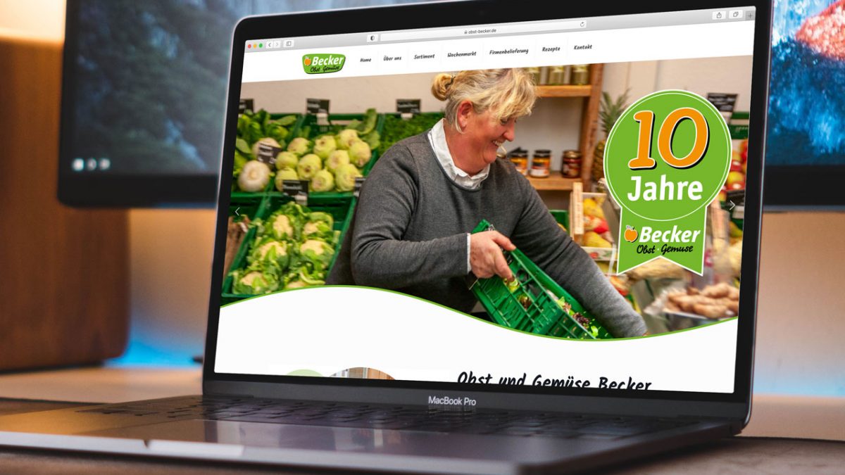 PIXELRAUSH Werbeagentur Website Obst Gemüse Becker